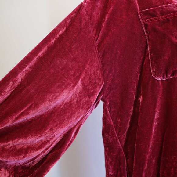 Free People Luxe Velvet Shirt Dress - Picture 9 of 10